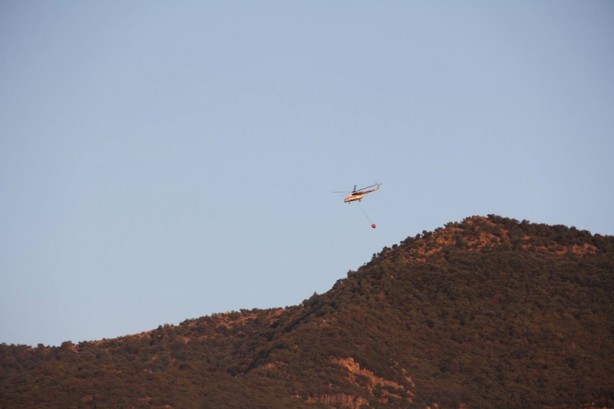 Foto - Hatay'da çıkan orman yangınına sabah saatlerinde de müdahale devam ediyor