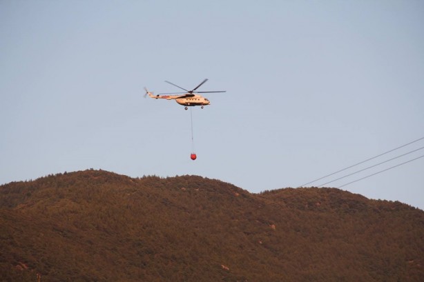 Foto - Hatay'da çıkan orman yangınına sabah saatlerinde de müdahale devam ediyor