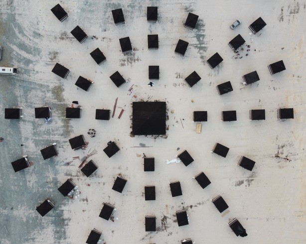 Hatay'da depremzedeler için "yörük" çadırlarından geçici barınma merkezi kuruldu