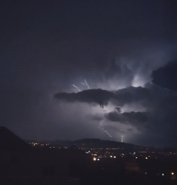 Foto - Hatay'da şimşekler geceyi böyle aydınlattı
