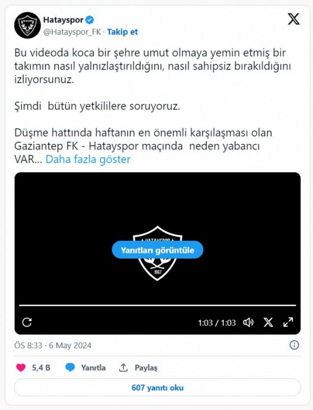 Foto - Hatayspor'dan Halil Umut Meler ve TFF'ye ağır tepki! "Adalet istiyoruz!