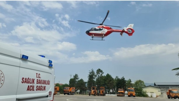 Foto - Hava ambulansı uzvu kopan hasta için havalandı