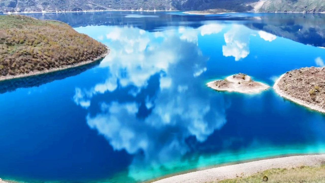 Havadan böyle görüntülendi! Doğanın zirvesinde gizli cennet