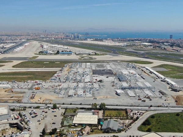 Foto - Havadan görüntülenen Atatürk Havalimanı salgın hastanesinde sona gelindi