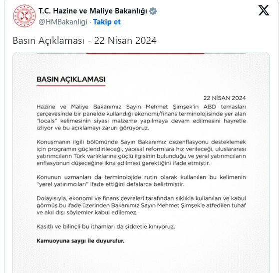 Foto - Hazine ve Maliye Bakanlığı'ndan Mehmet Şimşek açıklaması! 'Bu bir zaruri açıklamadır' diyerek duyuruldu