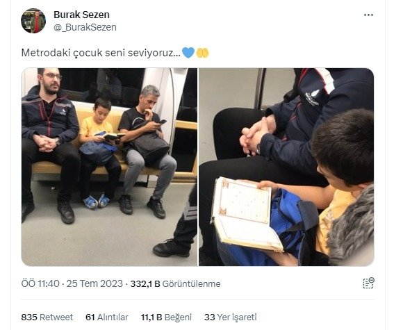 Foto - Helal sana çocuk! Metroda muhteşem görüntüler