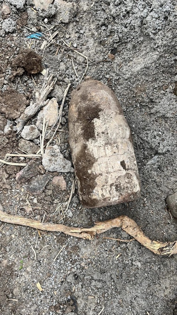 Foto - Hemen polisi aradılar! İnşaat kazısında çıkan şey şok etti