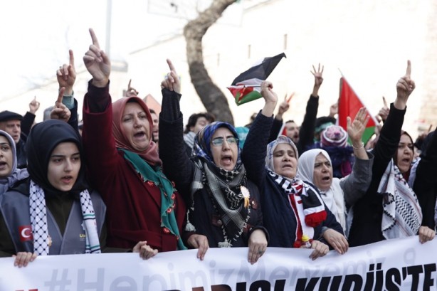 Foto - 'Hepimiz Meryemiz' hareketi Mescid-i Aksa'nın kadın murabıtları için yürüdü