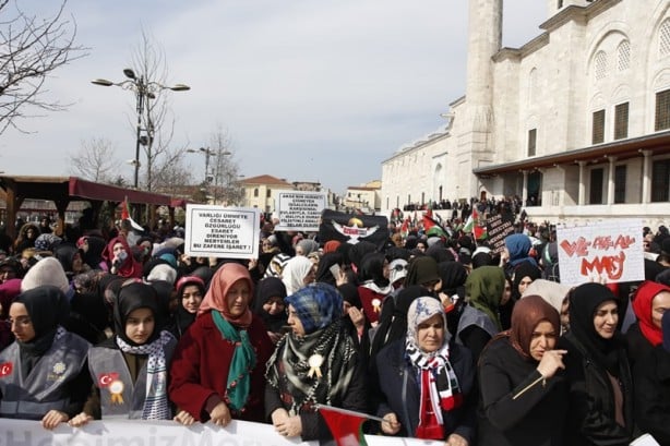 Foto - 'Hepimiz Meryemiz' hareketi Mescid-i Aksa'nın kadın murabıtları için yürüdü