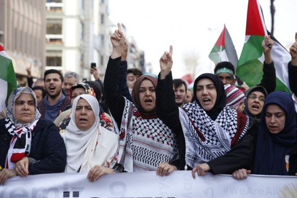 Foto - 'Hepimiz Meryemiz' hareketi Mescid-i Aksa'nın kadın murabıtları için yürüdü