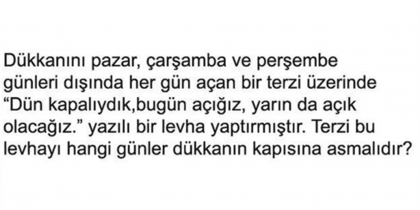 Foto - Hepsi birbirinden ilginç! İşte en popüler mantık soruları