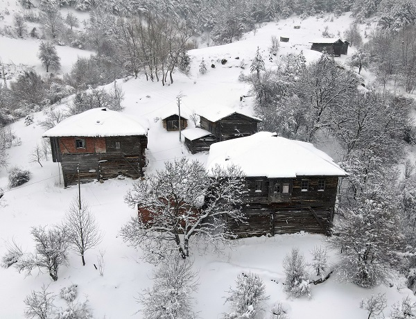 Foto - Her yer beyaza büründü! Kastamonu ormanları dron ile görüntülendi