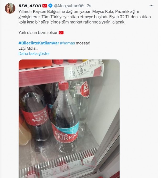 Foto - Herkes merak ediyordu! Boykot sonrası üretilen yerli ve milli koladan ilk görüntüler geldi! Fiyatı ve üreten firma şaşırttı