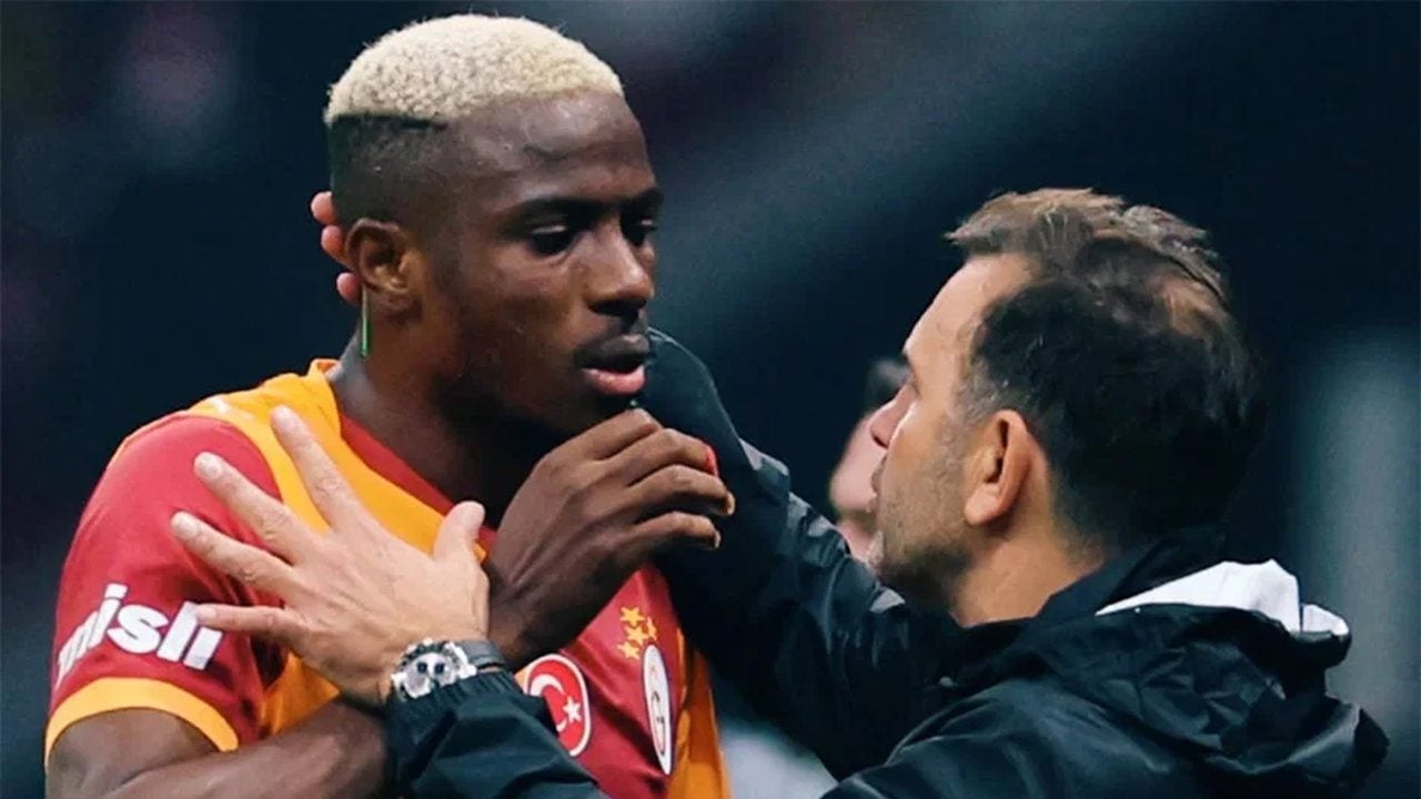 Herkes oynayıp oynamayacağını merak ediyordu! Okan Buruk’tan Barcelona maçına saatler kala Osimhen kararı