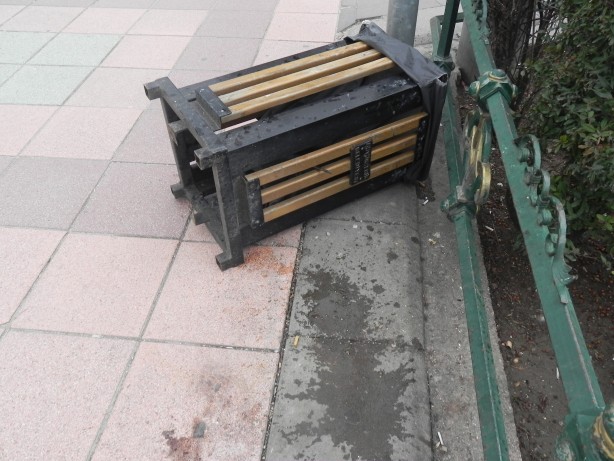 Foto - Hıncını çöp kutusunu devirerek çıkardı