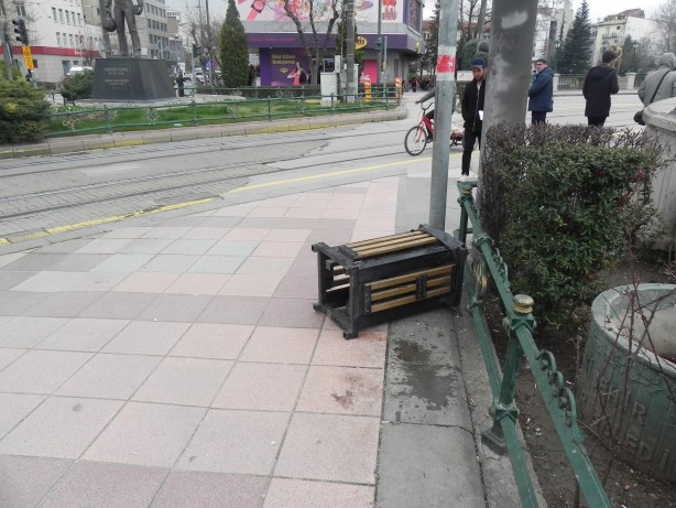 Foto - Hıncını çöp kutusunu devirerek çıkardı