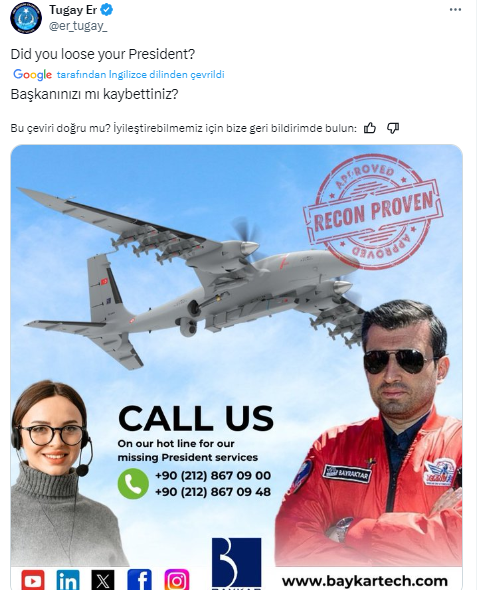 Foto - Hint basını Baykar için yapılan bu görselle çalkalanıyor