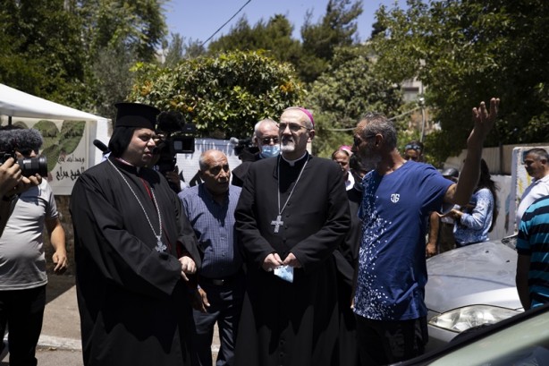 Foto - Hristiyan din adamlarından Filistinlilere destek