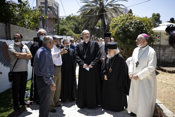 Foto - Hristiyan din adamlarından Filistinlilere destek