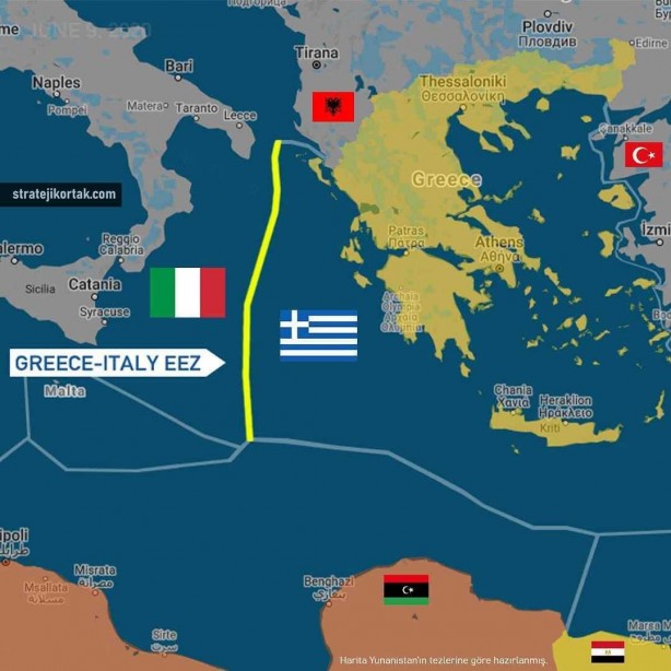 Foto - Hukuksuzluk kanıtlandı: İtalya ile Yunanistan arasındaki deniz sınırı anlaşması yürürlüğe girdi! 