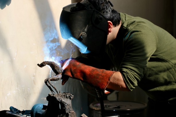 Foto - Hurda metallerden yaptığı heykellerle Başkent Kültür Yolu Festivali'ne renk katacak