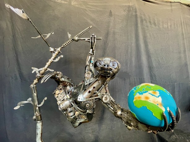 Hurda metallerden yaptığı heykellerle Başkent Kültür Yolu Festivali'ne renk katacak