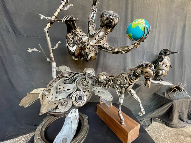 Foto - Hurda metallerden yaptığı heykellerle Başkent Kültür Yolu Festivali'ne renk katacak