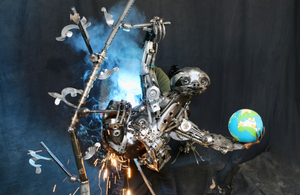 Foto - Hurda metallerden yaptığı heykellerle Başkent Kültür Yolu Festivali'ne renk katacak