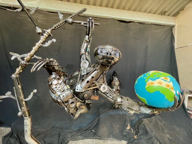 Foto - Hurda metallerden yaptığı heykellerle Başkent Kültür Yolu Festivali'ne renk katacak