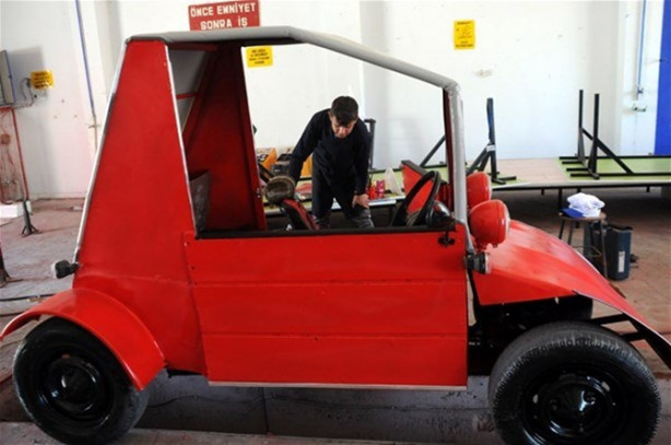 Foto - Hurda parçalardan mini 'Otomobil' ürettiler