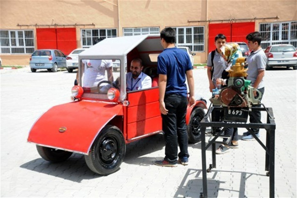 Foto - Hurda parçalardan mini 'Otomobil' ürettiler