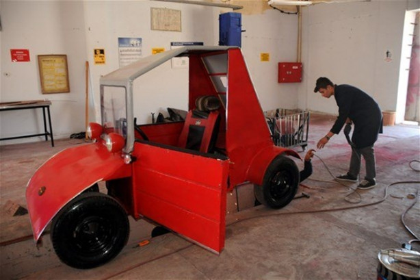 Foto - Hurda parçalardan mini 'Otomobil' ürettiler