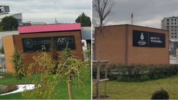 Foto - İBB'den 'pes dedirten' algı operasyonu! İmamoğlu vatandaşı salak mı sanıyor? Metrodan Bakanlığın tabelasını söküp kendi logosunu astı