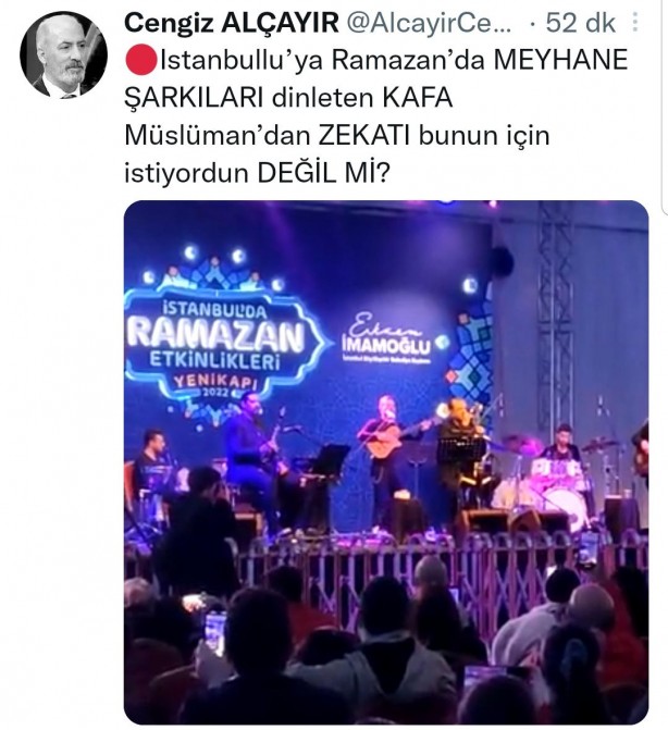 Foto - İBB'nin Ramazan etkinliğinde meyhane şarkılarına tepkiler büyüyor