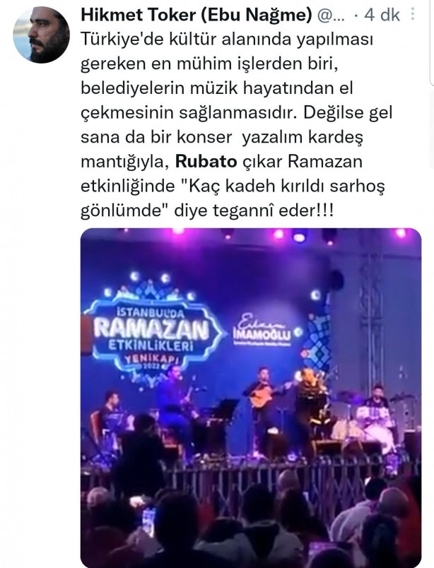 Foto - İBB'nin Ramazan etkinliğinde meyhane şarkılarına tepkiler büyüyor