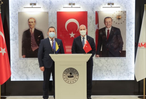 İçişleri Bakanı Soylu, Bosna Hersek Güvenlik Bakanı Cikotic ile görüştü