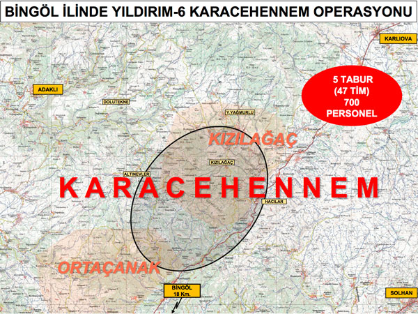 İçişleri Bakanlığı, Yıldırım-6 Karacehennem Operasyonu’nu başlattı