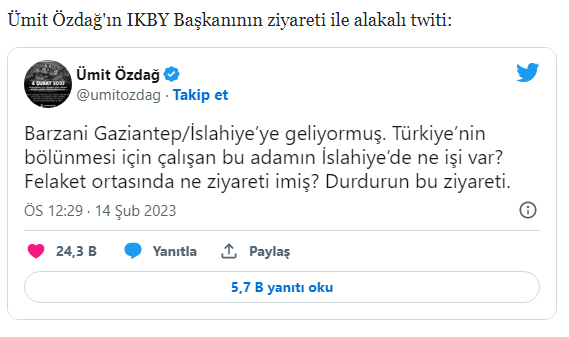 Foto - IKBY'nin deprem bölgesine ziyareti Özdağ'ı kudurttu