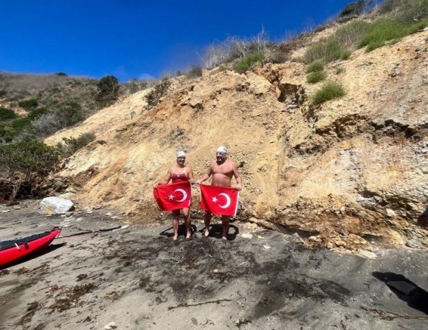 Foto - İki Türk sporcu, California'daki Catalina Kanalı'nı 13 saatte yüzerek geçti