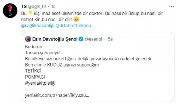 Foto - İkiyüzlülüğü ifşa olunca kudurdu! Akit'i kendi mesleğiyle tehdit eden Esin Davutoğlu Şenol'a cevap vatandaşlardan geldi