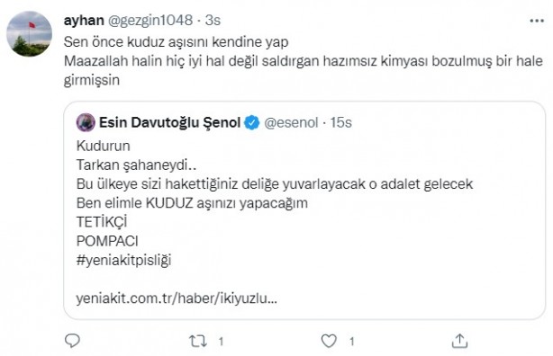 Foto - İkiyüzlülüğü ifşa olunca kudurdu! Akit'i kendi mesleğiyle tehdit eden Esin Davutoğlu Şenol'a cevap vatandaşlardan geldi
