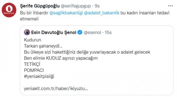 Foto - İkiyüzlülüğü ifşa olunca kudurdu! Akit'i kendi mesleğiyle tehdit eden Esin Davutoğlu Şenol'a cevap vatandaşlardan geldi