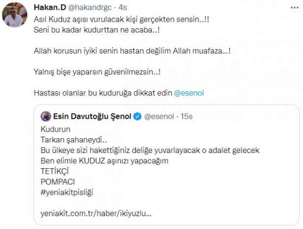 Foto - İkiyüzlülüğü ifşa olunca kudurdu! Akit'i kendi mesleğiyle tehdit eden Esin Davutoğlu Şenol'a cevap vatandaşlardan geldi