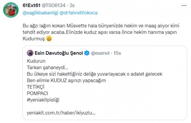 Foto - İkiyüzlülüğü ifşa olunca kudurdu! Akit'i kendi mesleğiyle tehdit eden Esin Davutoğlu Şenol'a cevap vatandaşlardan geldi