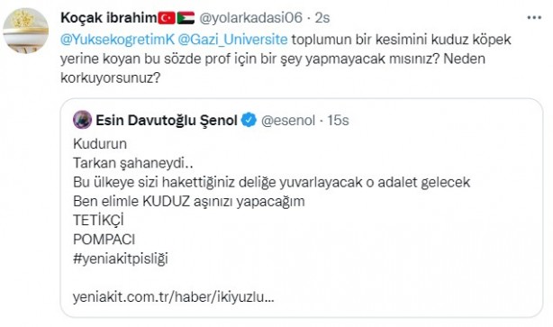 Foto - İkiyüzlülüğü ifşa olunca kudurdu! Akit'i kendi mesleğiyle tehdit eden Esin Davutoğlu Şenol'a cevap vatandaşlardan geldi