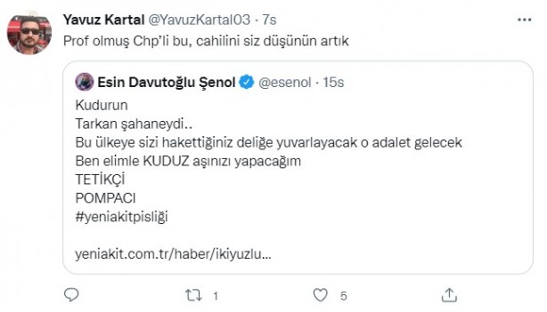 Foto - İkiyüzlülüğü ifşa olunca kudurdu! Akit'i kendi mesleğiyle tehdit eden Esin Davutoğlu Şenol'a cevap vatandaşlardan geldi