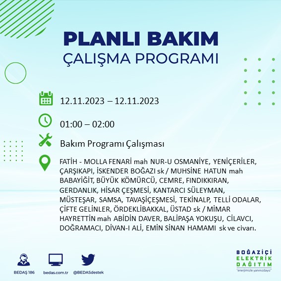 Foto - İlçe ilçe açıklandı! İstanbul'da o mahalleler karanlığa gömülecek