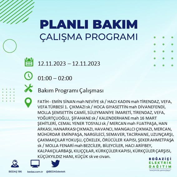 Foto - İlçe ilçe açıklandı! İstanbul'da o mahalleler karanlığa gömülecek