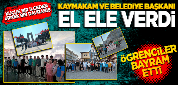 Foto - İlçe Kaymakamı ve Belediye başkanı el ele verdi! öğrenciler bayram etti