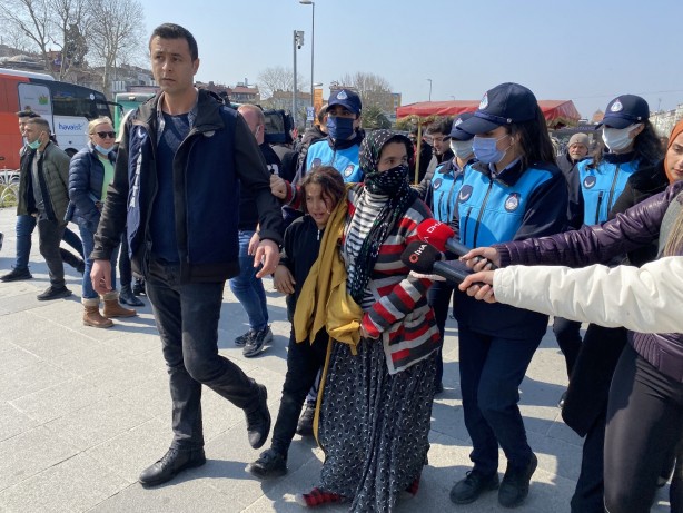 İlginç anlar! Yakalanan dilenciler önce ağladı sonra göbek attı